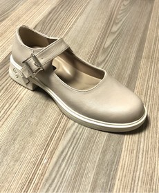 Resim PUNTO Kadın Bej Burnu Kapalı Oxford Ayakkabı 