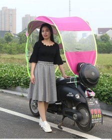 Resim Motosiklet Ve Scooter İçin Yağmurluk Tentesi Mor 