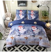 Resim Yifomall Noel Yatak Örtüsü Seti - Polyester Kumaş, Çift Kişilik, Yastık Kılıfı Dahil Çok Renkli 