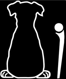 Resim Qt095-beyaz-yüksekliği 32 Cm-yavru Köpek Araba Arka Cam Silecek Dekor Çıkartmaları, Hayvan Köpek Vinil Sanat Etiket Kam 