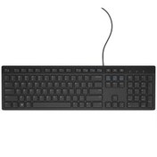 Resim DELL KB216-BK-INT, Siyah, USB Kablolu, İngilizce, Multimedya KLAVYE 