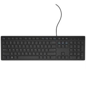 Resim DELL KB216-BK-INT, Siyah, USB Kablolu, İngilizce, Multimedya KLAVYE 