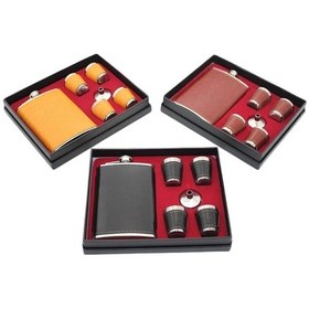 Resim Shot Bardaklı Deri Matara Seti 