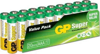 Resim Süper Alkalin LR03 AAA Boy İnce Kalem Pil 20li Paket GP24A-2VS20 GP