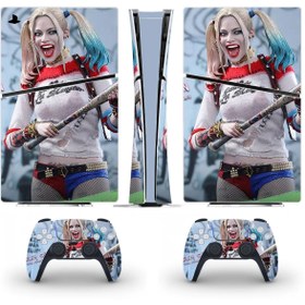 Resim cosy home gift Harley Quinn Playstation 5 Slim Disk Versiyon Sticker Kaplama Seti 