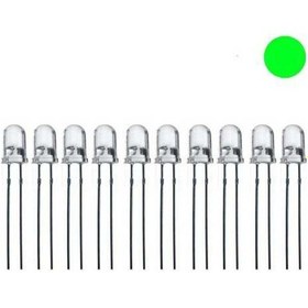 Resim 5mm Şeffaf Yeşil Led Paketi - 100 Adet 