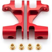Resim Xiyyadms Traxxas Slash/stampede/telluride İçin 2 Adet Kırmızı Alüminyum Döküm Ön Tekerlek Aks Bloğu 