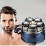 Resim Mavi Usb Şarj Edilebilir Erkek Elektrikli Tıraş Makinesi, Yüzen Bıçak Başlığı - Islak/kuru, 6 Hız, Yüksek Güç, Uzun Pil Ömrü 