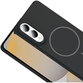 Resim VARDAR AKSESUAR Galaxy S25 Edge Kılıf M-safe Şarj Özellikli VRDR Ruby Sert Kapak - Siyah 