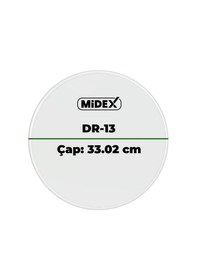 Resim Midex Dr-13r Şeffaf Renk 13 İnç Tom Bateri Davul Derisi Drumhead 13'' İnch 33.02 Cm 