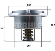 Resim TERMOSTAT 86°C RENAULT TRUCKS, VOLVO DEUTZ-FAHR MIDLUM DXI-DEUTZ 