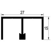 Resim Albatur Alüminyum 3 Metre Üst Ray (ALB-M50 7715 410*3) 
