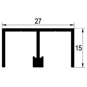 Resim Albatur Alüminyum 3 Metre Üst Ray (ALB-M50 7715 410*3) 
