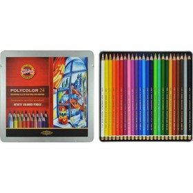 Resim Koh-I-Noor Polycolor Kuru Boya Kalemi 24Lü Set 