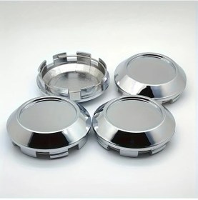 Resim Chuangyinshop 4pcs Silvery 76mm Abs Jant Kapakları Çeşitli Araç Modelleri İçin Uyumlu Siyah Snap In 