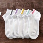 Resim 6'lı Paket Kadın Ayak Bileği Çorapları - Pastel Renk Vurgulu Şık Kabartmalı Tasarım, Yumuşak Nefes Alabilir Kumaş, İlkbahar & Sonbahar için Karışık Renkler, Günlük ve Resmi Kullanım İçin Uygun, Rahat Kalıp 