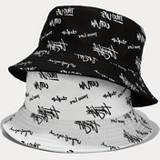 Resim 1 adet Üniseks Dikişli Harf Kova Şapka, Moda Sanatsal Casual Ters Çevirilebilir Güneş Korumalı Şapka, Polyester Dokuma, Esnek Olmayan, El Yıkama / Kuru Temizlik 