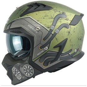 Resim Axxis Hunter SV Toxis C6 Sport Modüler Motosiklet Kaskı Mat Yeşil 