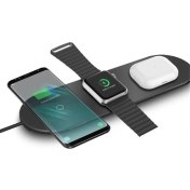 Resim Jelang Kokko 15W 3 In 1 Hızlı Kablosuz Şarj Çok Fonksiyonlu Kablosuz Şarj Cihazı Telefon Izle Kulaklık (Yurt Dışından) 