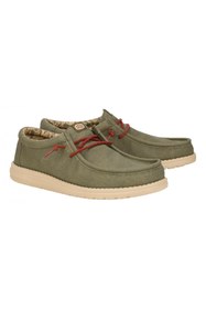 Resim HEY DUDE Erkek Oxford ( Klasik) HD.41873-337 Hey Dude Wally Waxed Canvas Olive 