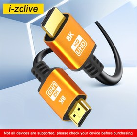 Resim I Zclive 8K Yüksek Hızlı HDMI 2.1 Kablosu Alüminyum Alaşımlı, HDMI Erkek Erkek Kablosu, HDMI 2.1/2.0 Kablosu, 8K@60Hz & 4K@120Hz HDMI Kablosu, HDR, 3D, 2160p, 1080p, ARC, HDR. Monitörler Için HDMI Kabloları, PS5, PS4, UHD TV Ve PC Için Uyumlu. Monitörler Için HDMI Kabloları, Apple TV, Xbox, Nintendo Switch Için 