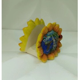 Resim Ayçiçek Peçetelik Seramik Peçete Yemek Antalya Görselli Mutfak Tezgah Masa Dekor 