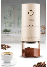 Resim Kiwi KSPG-4817 Şarjlı Kahve ve Baharat Öğütücü Krem 