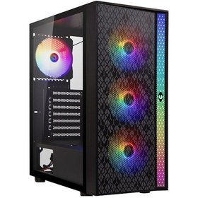 Resim Bıtfenıx LIGHT 4 Fan RGB Mid Tower ATX Bilgisayar Kasası Siyah 