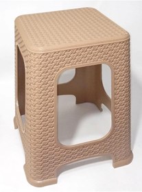 Resim OZCMAX 4 Adet Büyük Kahve Tabure Kir Tutmaz 45cm Hasırr Örgü Yemek Masasına Uygun (6M) 