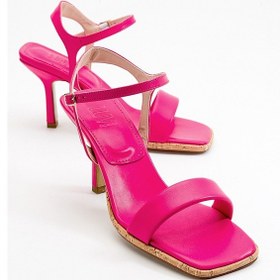 Resim Luvishoes Novel Fuşya Cilt Kadın Topuklu Ayakkabı 