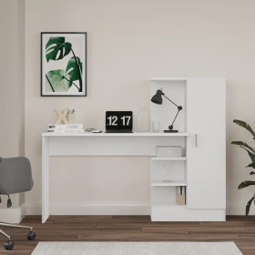 Resim L'occi Concept Luke Çalışma Masası Kitaplık Raf Beyaz 