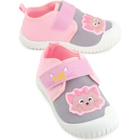 Resim Gezer Yazlık Kız Çocuk Rahat Taban Cırt Cırtlı Ayarlanabilir Keten Günlük Ayakkabı 