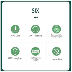 Resim Pazly 360 Derece Dönen Elektrikli Döner Pikap Usb Şarj Standı Tip 1 Beyaz 