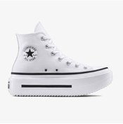 Resim Converse Chuck Taylor All Star Lıft Double Stack Kadın Beyaz Sneaker A12976c-102 Siyah 