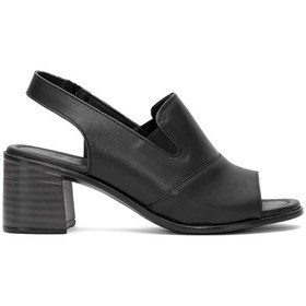 Resim Venüs 24381825y Kadın Hakiki Deri Topuklu Sandalet Siyah Siyah 