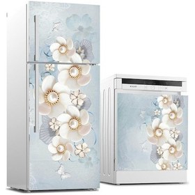 Resim Buzdolabı Ve Bulaşık Makinası Beyaz Eşya Sticker Kaplama 3D Beyaz (508104325) 