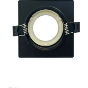 Resim ŞANLED 7W Sıva Altı Oynar Başlık GU10 Kare Siyah Gün Işığı LED Spot Lamba-8 Adet 