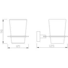 Resim Fontana Diş Fırçalık Krom Fc-50106 Krom 