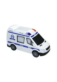 Resim Polis Arabası Oyuncak Minibüs - Işıklı Sesli Kurtarma Serisi 112 Araçları - Eğitici Çocuk Oyuncak Çok Renkli 