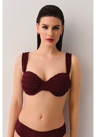 Resim Suwen Nora Balenli Bikini Üst Sb25660080080 Mürdüm 