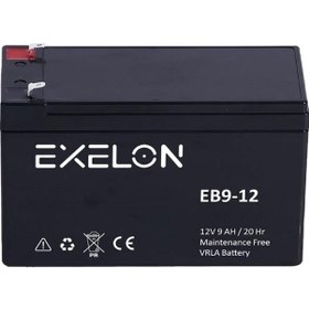 Resim Exelon 12v 9 Ah Akü Kuru Tip Büyük Fişli 151 65 94 2.45 Kg Vrla Battery 