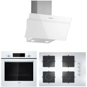 Resim Siemens Yeni Ankastre Set HB012FBW1T Fırın EO7C2PO12O Ocak 67 cm ve LC63KPJ20T Davlumbazlı Set 