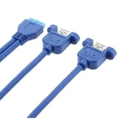 Resim Keepro 19 Pin Panel Tipi USB 3.0 Çoğaltıcı 19 Pin USB 3.0 USB Çoklayıcı Anakart USB 3.0 Çoğaltıcı 50 cm 20 Pin USB 3.0 Çoğaltıcı 