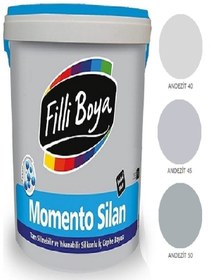 Resim Filli Boya Momento Silan Tam Silinebilir Yıkanabilir Silikonlu Ipek Mat Boya 1,25lt (andezit 45) 