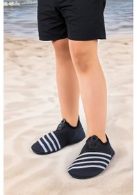 Resim Kiko Kids Enigma Havuz Plaj Erkek Çocuk Deniz Ayakkabısı 7501 Siyah - Beyaz Siyah - Beyaz Beyaz - Siyah 