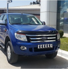 Resim Karva Ford Ranger Ön Kaput Koruyucu Rüzgarlık Deflektör Akrilik Abs 4mm Parlak Siyah 2011-2015 