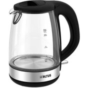 Resim AboutThePerfect 1.7 L Cam Çaydanlık, Şık ve Dayanıklı, Siyah Renk 