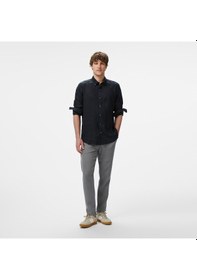 Resim Nauticn Erkek Siyah Classic Fit Gömlek Düz W55101t Siyah 