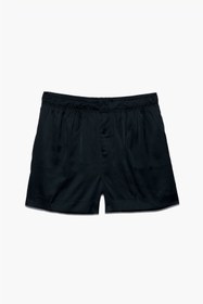 Resim Erkek Saten Şort - Silky Black - Siyah / L 