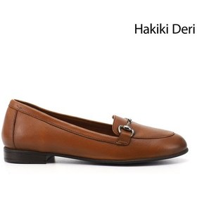 Resim Gönderi R Kadın Taba Hakiki Deri Tokalı Babet Gdza134m0430 Taba 